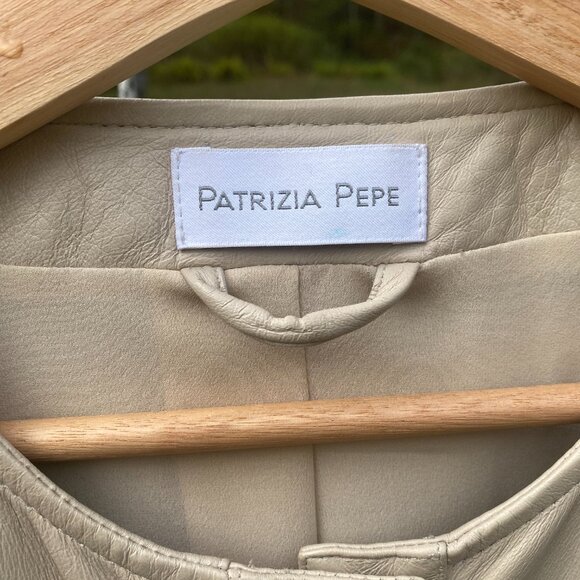 Patrizia Pepe Authentic Tags Pink Fringe Leather Jacket - Picture 5 of 6